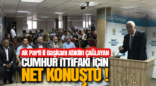 ABİDİN ÇAĞLAYAN;CUMHUR İTTİFAKI...