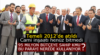 CAMİ İNŞAATINDA HALKTAN PARA İSTİYOR