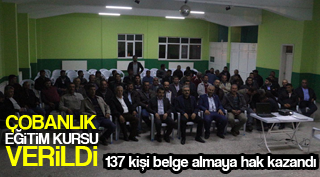 ÇOBANLIK EĞİTİM KURSU VERİLDİ