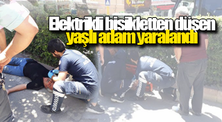 Elektrikli bisikletten düşen yaşlı adam yaralandı