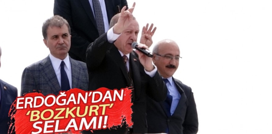 Erdoğan'dan Bozkurt işareti