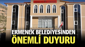 Ermenek Belediyesi'nden Önemli Duyuru