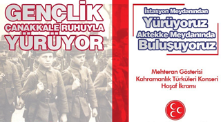 GENÇLİK ÇANAKKALE RUHUYLA YÜRÜYOR