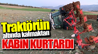 İki kardeşi, traktörün altında kalmaktan kabin kurtardı