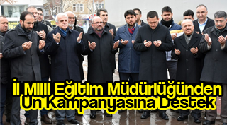 İl Milli Eğitim Müdürlüğünden Un Kampanyasına Destek