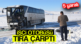 İŞÇİ OTOBÜSÜ KAZA YAPTI