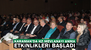 Karaman’da Hz. Mevlana’yı anma etkinlikleri başladı