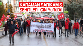 KARAMAN SARIKAMIŞ ŞEHİTLERİ İÇİN YÜRÜDÜ