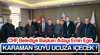 KARAMAN SUYU UCUZA İÇECEK!