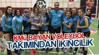 KMÜ BAYAN VOLEYBOL TAKIMINDAN İKİNCİLİK