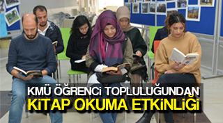 KMÜ ÖĞRENCİ TOPLULUĞUNDAN KİTAP OKUMA ETKİNLİĞİ