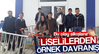 LİSELİLERDEN ÖRNEK DAVRANIŞ
