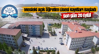 Mesleki Açık Öğretim Lisesi Kayıtları Başladı