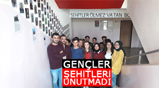 ÖĞRENCİLERDEN ŞEHİTLER MERDİVENİ