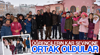 Öğrencilerin Kar Sevincine Ortak Oldular