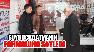 Şaban Şahin: Suyun ucuzlatma formülünü söyledi