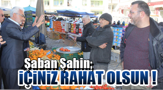 ŞAHİN: İÇİNİZ RAHAT OLSUN