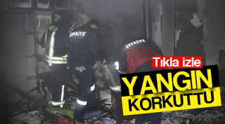 TEK KATLI EVDE ÇIKAN YANGIN KORKUTTU