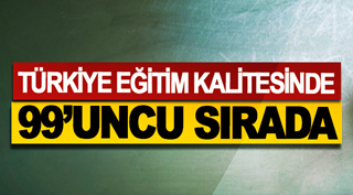 Türkiye Eğitim Kalitesinde 99’uncu Sırada
